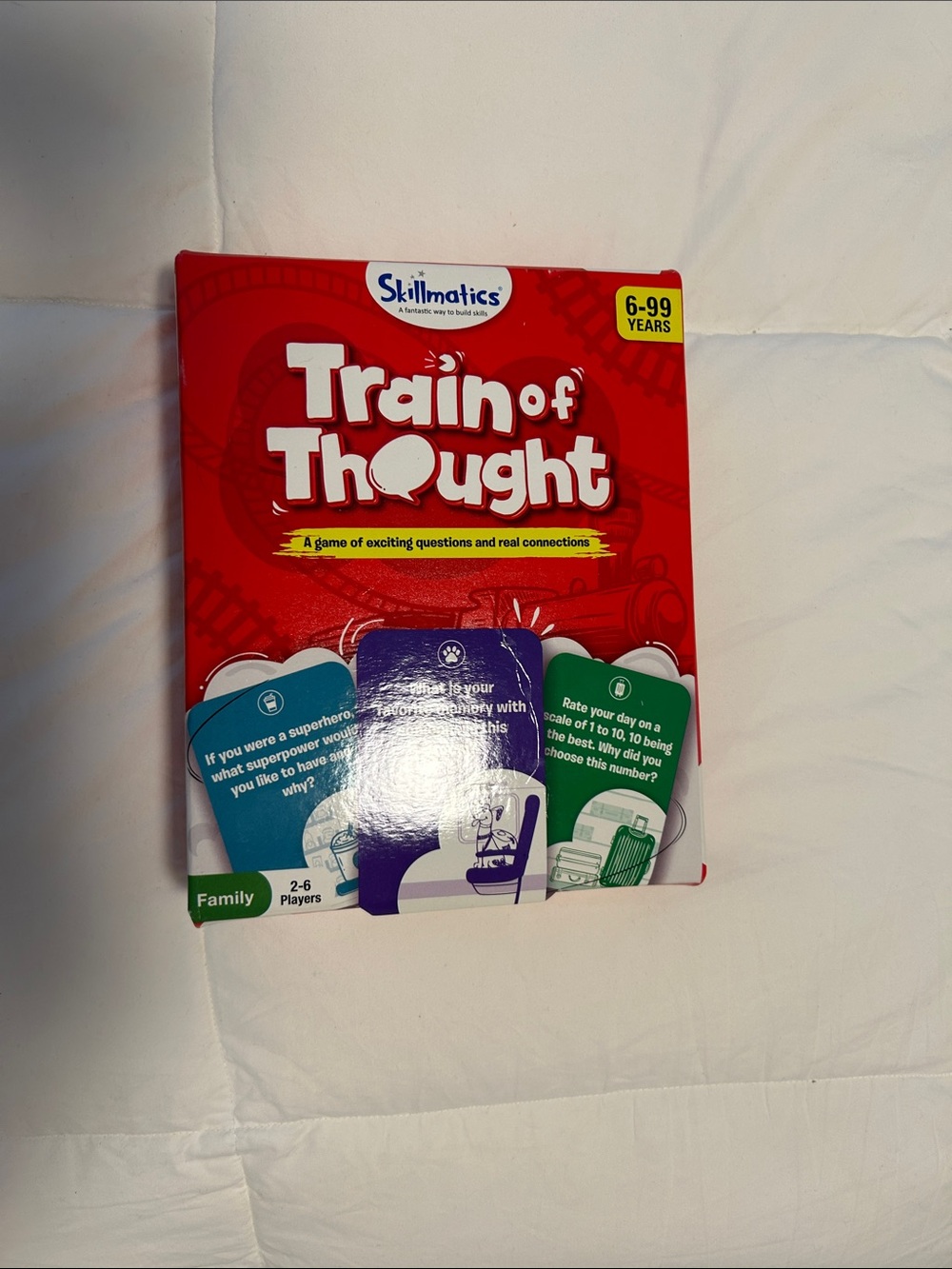 Skillmatics Train of Thought Conversation Card Game - Red